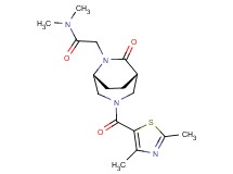 2-{(1S*,5R*)-3-[(2,4-dimethyl-1,3-thiazol-5-yl)carbonyl]-7-oxo-3,6-diazabicyclo[3.2.2]non-6-yl}-N,N-dimethylacetamide