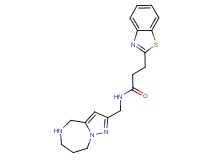3-(1,3-benzothiazol-2-yl)-N-(5,6,7,8-tetrahydro-4H-pyrazolo[1,5-a][1,4]diazepin-2-ylmethyl)propanamide