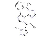 1-ethyl-5-{1-[1-(1-methyl-1H-pyrazol-5-yl)propyl]-4-phenyl-1H-imidazol-5-yl}-1H-1,2,4-triazole