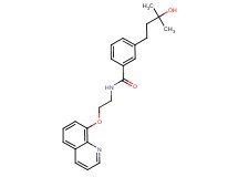 3-(3-hydroxy-3-methylbutyl)-N-[2-(8-quinolinyloxy)ethyl]benzamide