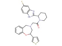 4-{2-[2-(5-fluoro-1H-benzimidazol-2-yl)-1-piperidinyl]-2-oxoethyl}-2-(3-thienyl)-2,3,4,5-tetrahydro-1,4-benzoxazepine