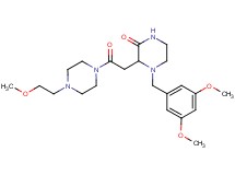 4-(3,5-dimethoxybenzyl)-3-{2-[4-(2-methoxyethyl)-1-piperazinyl]-2-oxoethyl}-2-piperazinone