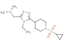 ({5-[1-(cyclopropylsulfonyl)piperidin-4-yl]-4-ethyl-4H-1,2,4-triazol-3-yl}methyl)dimethylamine
