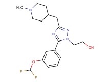 2-{5-[3-(difluoromethoxy)phenyl]-3-[(1-methylpiperidin-4-yl)methyl]-1H-1,2,4-triazol-1-yl}ethanol