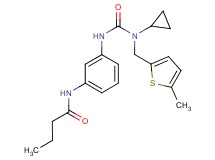N-{3-[({cyclopropyl[(5-methyl-2-thienyl)methyl]amino}carbonyl)amino]phenyl}butanamide