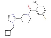 3-[1-(cyclobutylmethyl)-1H-imidazol-2-yl]-1-(5-fluoro-2-methylbenzoyl)piperidine
