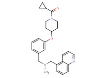 (3-{[1-(cyclopropylcarbonyl)-4-piperidinyl]oxy}benzyl)methyl(5-quinolinylmethyl)amine