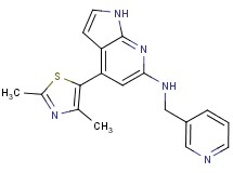 4-(2,4-dimethyl-1,3-thiazol-5-yl)-N-(pyridin-3-ylmethyl)-1H-pyrrolo[2,3-b]pyridin-6-amine