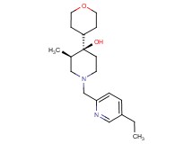 (3R*,4R*)-1-[(5-ethyl-2-pyridinyl)methyl]-3-methyl-4-(tetrahydro-2H-pyran-4-yl)-4-piperidinol