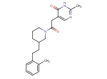 2-methyl-5-(2-{3-[2-(2-methylphenyl)ethyl]-1-piperidinyl}-2-oxoethyl)-4(3H)-pyrimidinone
