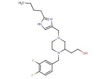 2-[4-[(2-butyl-1H-imidazol-4-yl)methyl]-1-(3,4-difluorobenzyl)-2-piperazinyl]ethanol