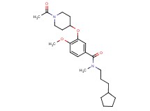 3-[(1-acetyl-4-piperidinyl)oxy]-N-(3-cyclopentylpropyl)-4-methoxy-N-methylbenzamide