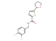 N-(3,4-difluorobenzyl)-5-(tetrahydro-2-furanyl)-2-thiophenecarboxamide