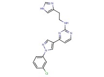 4-[1-(3-chlorophenyl)-1H-pyrazol-4-yl]-N-[2-(1H-imidazol-4-yl)ethyl]-2-pyrimidinamine