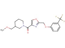 3-(methoxymethyl)-1-[(2-{[3-(trifluoromethyl)phenoxy]methyl}-1,3-oxazol-4-yl)carbonyl]piperidine