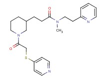 N-methyl-N-[2-(2-pyridinyl)ethyl]-3-{1-[(4-pyridinylthio)acetyl]-3-piperidinyl}propanamide