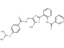 N-[2-(4-{[(4-isopropoxybenzoyl)amino]methyl}-5-methyl-1,3-oxazol-2-yl)phenyl]nicotinamide
