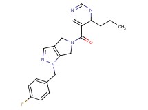 1-(4-fluorobenzyl)-5-[(4-propylpyrimidin-5-yl)carbonyl]-1,4,5,6-tetrahydropyrrolo[3,4-c]pyrazole
