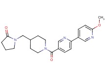 1-({1-[(6'-methoxy-2,3'-bipyridin-5-yl)carbonyl]piperidin-4-yl}methyl)pyrrolidin-2-one