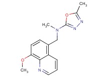 N-[(8-methoxyquinolin-5-yl)methyl]-N,5-dimethyl-1,3,4-oxadiazol-2-amine