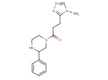 1-[3-(4-methyl-4H-1,2,4-triazol-3-yl)propanoyl]-3-phenylpiperazine