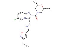 1-(6-chloro-2-{[(2R*,6S*)-2,6-dimethyl-4-morpholinyl]carbonyl}imidazo[1,2-a]pyridin-3-yl)-N-[(3-ethyl-5-isoxazolyl)methyl]methanamine