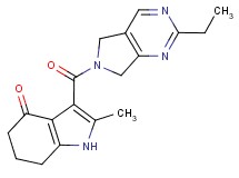 3-[(2-ethyl-5,7-dihydro-6H-pyrrolo[3,4-d]pyrimidin-6-yl)carbonyl]-2-methyl-1,5,6,7-tetrahydro-4H-indol-4-one