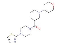 1-{[1-(tetrahydro-2H-pyran-4-yl)-3-piperidinyl]carbonyl}-4-(1,3-thiazol-2-yl)piperazine