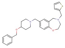 7-{[4-(benzyloxy)-1-piperidinyl]methyl}-4-(2-thienylmethyl)-2,3,4,5-tetrahydro-1,4-benzoxazepine