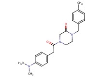 4-{[4-(dimethylamino)phenyl]acetyl}-1-(4-methylbenzyl)-2-piperazinone