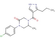 1-(4-chlorophenyl)-5-methyl-4-[(3-propyl-1H-pyrazol-4-yl)carbonyl]-2-piperazinone