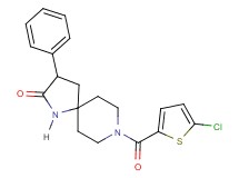 8-[(5-chloro-2-thienyl)carbonyl]-3-phenyl-1,8-diazaspiro[4.5]decan-2-one