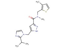 5-[(2-isopropyl-1H-imidazol-1-yl)methyl]-N-methyl-N-[(3-methyl-2-thienyl)methyl]-1H-pyrazole-3-carboxamide