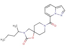 3-(1-methylbutyl)-8-(pyrazolo[1,5-a]pyridin-7-ylcarbonyl)-1-oxa-3,8-diazaspiro[4.5]decan-2-one