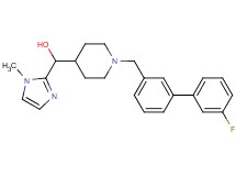 {1-[(3'-fluoro-3-biphenylyl)methyl]-4-piperidinyl}(1-methyl-1H-imidazol-2-yl)methanol bis(trifluoroacetate) (salt)
