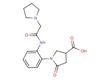 5-oxo-1-{2-[(pyrrolidin-1-ylacetyl)amino]phenyl}pyrrolidine-3-carboxylic acid