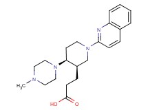 3-[(3R*,4S*)-4-(4-methylpiperazin-1-yl)-1-quinolin-2-ylpiperidin-3-yl]propanoic acid