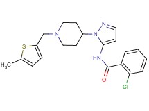 2-chloro-N-(1-{1-[(5-methyl-2-thienyl)methyl]-4-piperidinyl}-1H-pyrazol-5-yl)benzamide