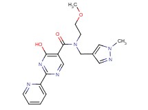 4-hydroxy-N-(2-methoxyethyl)-N-[(1-methyl-1H-pyrazol-4-yl)methyl]-2-pyridin-2-ylpyrimidine-5-carboxamide