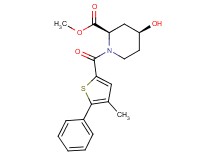 methyl (2R*,4S*)-4-hydroxy-1-[(4-methyl-5-phenyl-2-thienyl)carbonyl]piperidine-2-carboxylate