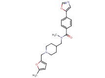 N-methyl-N-({1-[(5-methyl-2-furyl)methyl]piperidin-4-yl}methyl)-4-(1,3-oxazol-5-yl)benzamide
