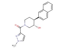 (3S*,4S*)-1-[(1-methyl-1H-pyrazol-3-yl)carbonyl]-4-(2-naphthyl)piperidin-3-ol