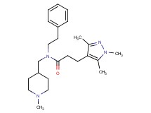 N-[(1-methyl-4-piperidinyl)methyl]-N-(2-phenylethyl)-3-(1,3,5-trimethyl-1H-pyrazol-4-yl)propanamide