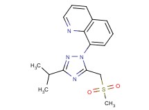 8-{3-isopropyl-5-[(methylsulfonyl)methyl]-1H-1,2,4-triazol-1-yl}quinoline
