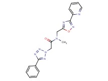 N-methyl-2-(5-phenyl-2H-tetrazol-2-yl)-N-{[3-(2-pyridinyl)-1,2,4-oxadiazol-5-yl]methyl}acetamide