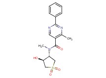 N-[(3S*,4S*)-4-hydroxy-1,1-dioxidotetrahydro-3-thienyl]-N,4-dimethyl-2-phenylpyrimidine-5-carboxamide