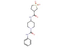 4-{[(1,1-dioxidotetrahydro-3-thienyl)carbonyl]amino}-N-phenylpiperidine-1-carboxamide