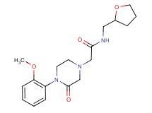 2-[4-(2-methoxyphenyl)-3-oxo-1-piperazinyl]-N-(tetrahydro-2-furanylmethyl)acetamide