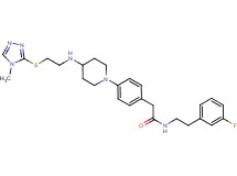 N-[2-(3-fluorophenyl)ethyl]-2-{4-[4-({2-[(4-methyl-4H-1,2,4-triazol-3-yl)thio]ethyl}amino)-1-piperidinyl]phenyl}acetamide