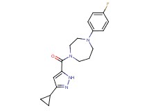 1-[(3-cyclopropyl-1H-pyrazol-5-yl)carbonyl]-4-(4-fluorophenyl)-1,4-diazepane